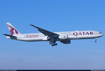 A7-BEW Qatar Airways Boeing 777-3DZER Photo by Joost Alexander | ID 1407077  | Planespotters.net
